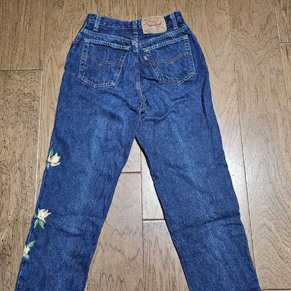 Vtg 90s Levis 501 XX 17501 0115 Womens Denim Jeans Size 9 Blue Made In USA 26x32 - Picture 6 of 15